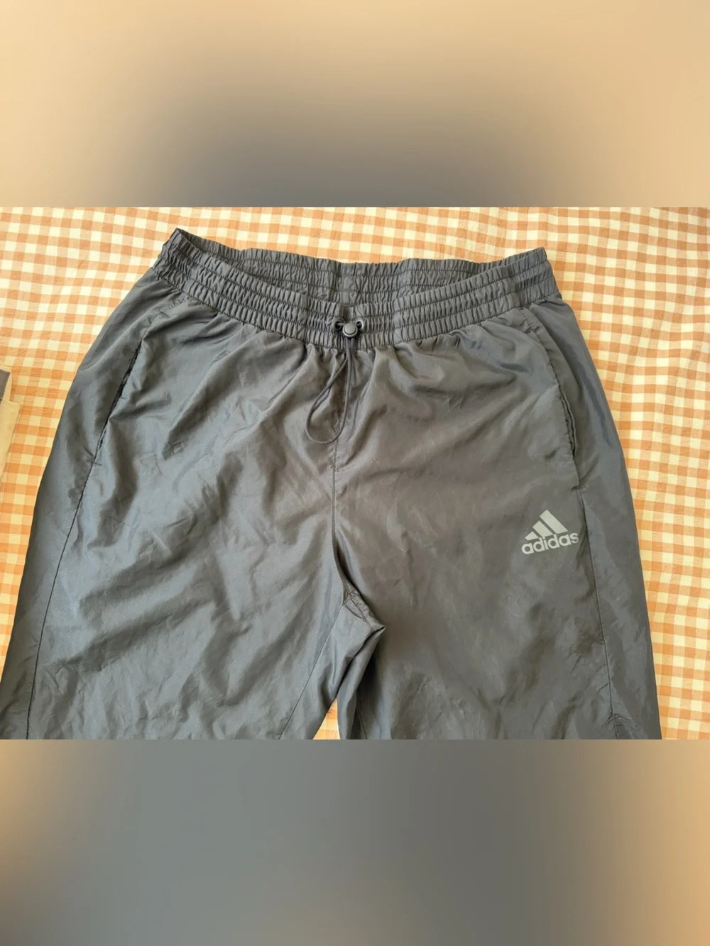 Adidas Black Athletic Joggers with Drawstring